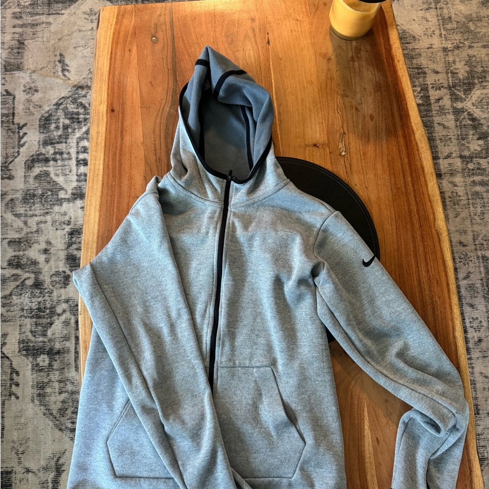 Nike Dri-FIT Gray Hoodie with Black Trim